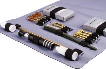 Image of TekMat 21-Piece Universal Handgun Cleaning Kit with Integrated TekMat Cleaning Mat, Grey, 12 x 24, TEKRTKHGU01