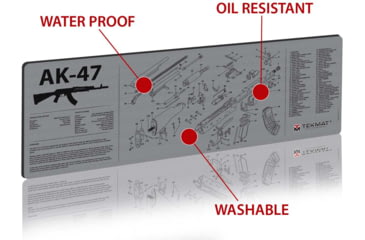 Image of TekMat 36in Printed Gun Cleaning Mat AK-47, Grey, TEK-36-AK47-GY