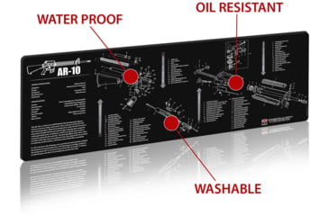 Image of TekMat 36in Printed Gun Cleaning Mat AR-10, Black, TEK-36-AR10