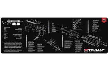 Image of TekMat 36in Printed Gun Cleaning Mat AR-10, Black, TEK-36-AR10