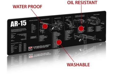 Image of TekMat 36in Printed Gun Cleaning Mat AR-15, Black, TEK-36-AR15
