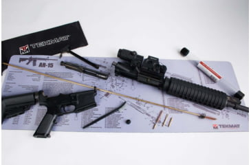 Image of TekMat 36in Printed Gun Cleaning Mat AR-15, Grey, TEK-36-AR15-GY