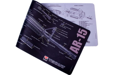 Image of TekMat 36in Printed Gun Cleaning Mat AR15 Cutaway Dbl Side, Grey, TEK-36-AR15-CA-DBL