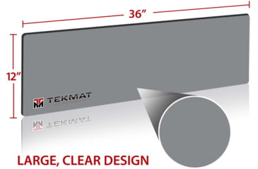 Image of TekMat 36in Printed Gun Cleaning Mat Logo, Grey, TEK-36-TMLOGO-GY