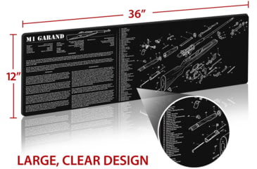 Image of TekMat 36in Printed Gun Cleaning Mat M1 Garand, Black, TEK-36-M1GARAND-BK