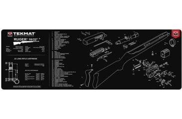 Image of TekMat 36in Printed Gun Cleaning Mat Ruger 10-22, Black, TEK-36-1022