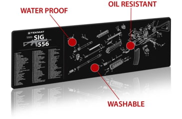 Image of TekMat 36in Printed Gun Cleaning Mat Sig Sauer 556, Black, TEK-36-SIG556