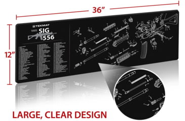 Image of TekMat 36in Printed Gun Cleaning Mat Sig Sauer 556, Black, TEK-36-SIG556