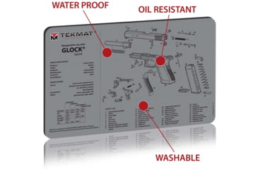 Image of Tekmat Armorers Bench Mat 11x17 Glock Generation 4, TEKTEKR17GLOCKG4GY