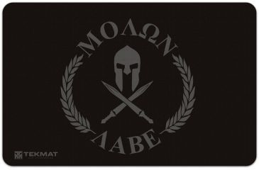 Image of TekMat Molon Labe Come and Take Them Gun Cleaning Mat, Black, 11 x 17, TEK17MOLONLABE