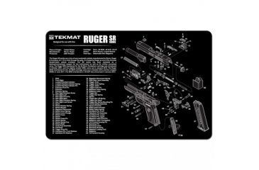 Image of TekMat Ruger SR 9,SR 40 Gun Cleaning Mat,11x17in,Black 17-RUGERSR9