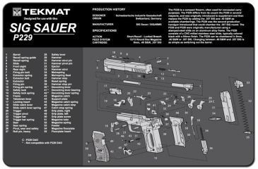 Image of TekMat Sig Sauer P229 Gun Cleaning Mat,11x17in,Black 17-SIG229