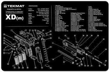 Image of TekMat Springfield Armory XDM Gun Cleaning Mat,11x17in,Black 17-XDM