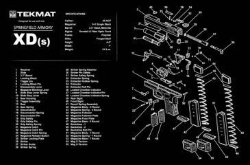 Image of TekMat Springfield Armory XDS Gun Cleaning Mat,11x17in,Black 17-XDS