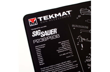 Image of TekMat Ultra 20 - Sig Sauer P238 Gun Cleaning Mat, Black, TEK-20-SIGP238