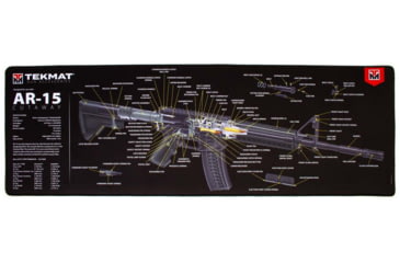 Image of TekMat Ultra 44 - AR-15 -Cut Away Cleaning Mat, Black Cutaway, TEK-44-AR15-CA
