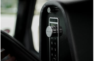Image of The Headrest Safe Co. The Vulcan Headrest Left-Hand Driver, Cloth, Light Gray, HRSLGC01P