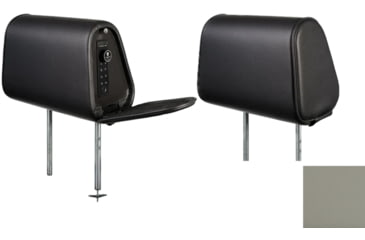 Image of The Headrest Safe Co. The Vulcan Bundle Left-Hand Driver Bundle, Leatherette, Dark Gray, HRBUNDGL01LH