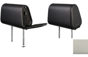 Image of The Headrest Safe Co. The Vulcan Bundle Left-Hand Driver Bundle, Leatherette, Light Gray, HRBUNLGL01LH