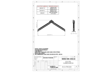 Image of Tier One FTR Bipod Grey Aluminum Freeland fit, T1FTRAFG