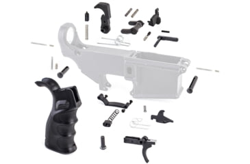 Image of Tiger Rock AR-15 Lower Parts Kit w/ Upgraded Grip, Extended Trigger Guard &amp; Dual Safety Selector, Black, LPK-19