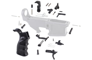 Image of Tiger Rock AR-15 Lower Parts Kit w/ Upgraded Grip, Extended Trigger Guard &amp; Single Safety Selector, Black, LPK-18