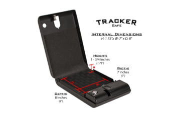 Image of Tracker Safe Single Pistol Safe-Biometric Lock, 10.75in, Black, SPS-03B