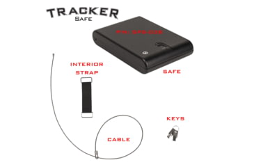 Image of Tracker Safe Single Pistol Safe-Biometric Lock, 10.75in, Black, SPS-03B