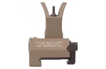 Image of Troy Top Mounted Deployable Front Sight, Front Tactical w/M4 Style Housing, Flat Dark Earth, SSIG-FBS-FMFT-00