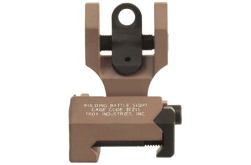 Image of Troy Rear Folding Battle Sight, T6 Aircraft Aluminum, Flat Dark Earth, FBS-R0FT-00