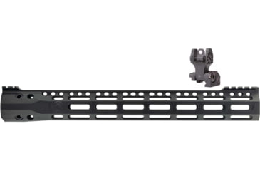 Image of Troy Rear Folding Battle Sight, T6 Aircraft AluminumTroy Industries X Series Free Float M-LOK Black, 15.125in
