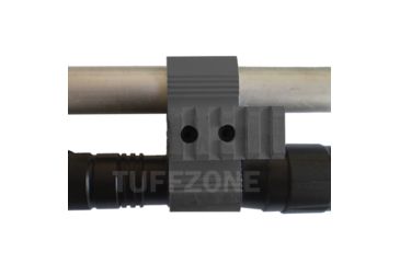 Image of Tuff Zone Barrel Clamp Mount 0.7-1in w/ Side Rail - 4 Slots, Hard Andonized, TZ-M1B5
