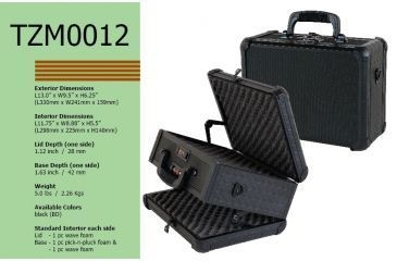 Image of TZ Case Dura-Tech Double Sided Pistol Case,13x9.5x6.25in,Black TZM0012 BD