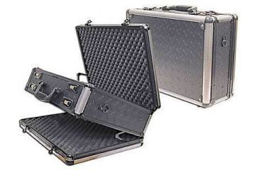 Image of TZ Case Ironite Alumitech Double Duty Pistol Case Diamond Plate 18x13x7, Black TZDLX18DPI
