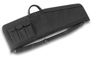 Image of Uncle Mike's Law Enforcement Tactical Rifle Case, 33x10in w/ 3 Magazine Pouches - Black - 52121 
