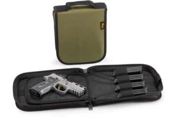 Image of US PeaceKeeper 10.75in Handgun Case, 600 Denier Polyester, Olive Drab Green, P26107
