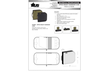 Image of US PeaceKeeper P26208 Handgun Case Black Holds 1 Handgun Polyester, P26208