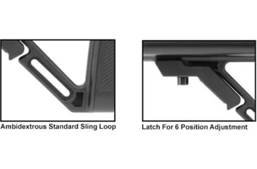 Image of UTG Pro AR15 Ops Ready S2 Mil-spec Stock Only, Black, RBUS2BMS