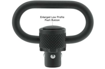 Image of Leapers UTG Pro Heavy Duty QD Sling Swivel, 1.4in Loop, Steel, Black, Small, TL-QDSW38