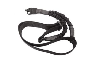 Image of UTG Pro Next Gen. Single Point Bungee Gun Sling, QD Swivel, Black PVC-GB507B