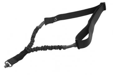 Image of UTG Pro Next Gen. Single Point Bungee Gun Sling, QD Swivel, Black PVC-GB507B