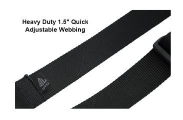 Image of UTG Pro Next Gen. Single Point Bungee Gun Sling, QD Swivel, Black PVC-GB507B