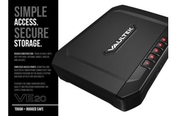 Image of Vaultek Safe Essential VE20 Safe, Black, VE20-BK