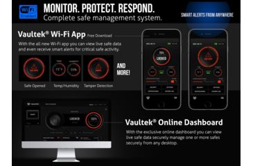 Image of Vaultek Safe NMXi Large Capacity Wi-Fi Rugged Biometric Smart Safe, Black, NMXi-BK