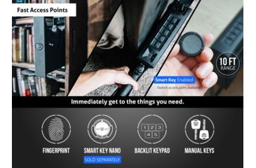 Image of Vaultek Safe NSL20i Slider WiFi Biometric Pistol Vault, Covert Black NSL20i-BK