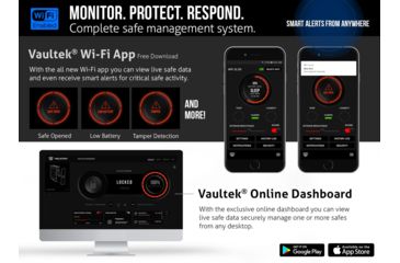 Image of Vaultek Safe NSL20i Slider WiFi Biometric Pistol Vault, Covert Black NSL20i-BK