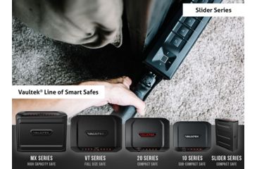 Image of Vaultek Safe NSL20i Slider WiFi Biometric Pistol Vault, Covert Black NSL20i-BK