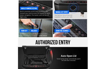 Image of Vaultek Safe NVTi Full Size Rugged WiFi and Biometric Smart Safe, Black, NVTi-BK