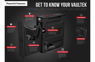 Image of Vaultek Safe SL20 Slider Bluetooth Pistol Vault, Black, SL20-BK