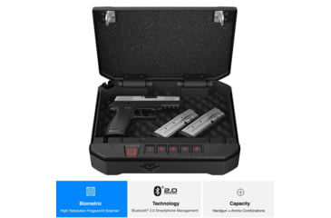 Image of Vaultek Safe Sub-Compact Biometric Bluetooth 2.0 Smart Safe, 10 Series, Black, VS10i-BK